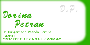 dorina petran business card